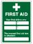 Sign - Nearest First Aider &  Box Self Adhesive Vinyl 30 x 40cm White On Green