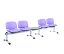 4 Seat/1 Table Venus Visitor Modular Chair, Vinyl Anti-Bacterial Upholstery